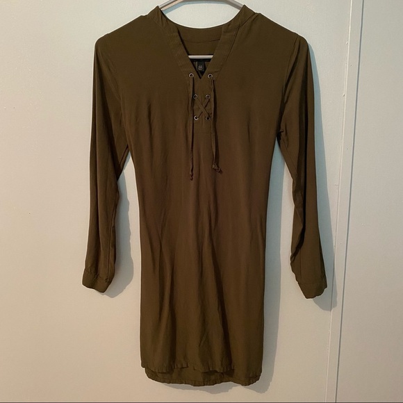 Banana Republic Olive Mini Dress Size 00 - Picture 2 of 6